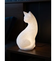 MYCRAFT3D Dekoratif Kedi Figürlü Gece Lambası 3D Yazıcı Baskı Hediyelik Masa Lambası Aydınlatma 23cm