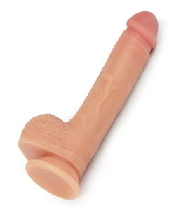 Döner Başlı Çift Katmanlı Isıtmalı Şarjlı Titreşimli Gerçekçi Dildo 21.5 cm