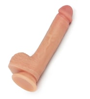 Döner Başlı Çift Katmanlı Isıtmalı Şarjlı Titreşimli Gerçekçi Dildo 21.5 cm