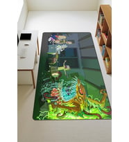 Modern Dijital Baskı Kaymaz Taban Çocuk ve Genç Odası Halısı H0461