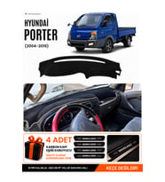 HYUNDAİ H-100 KAMYONET (2004-2019) Uyumlu Torpido Örtüsü Torpido Kılıfı - Siyah Gri