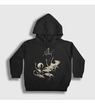 Presmono Unisex Çocuk Siyah Egrets Metal Alcest Kapüşonlu Sweatshirt 521388tt