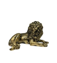 Dekoratif Polyester Oturan Aslan Biblo Gold Eskitme