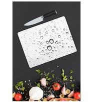 Su Damlacıkları  Cam Kesme  ve Sunum Tahtası  25 Cm X 35 Cm