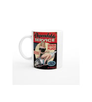 Pin-Up Bujili Retro Garaj Temalı Kupa Bardak