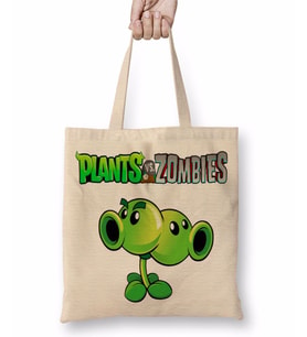 Split Pea Plants ve Zombies Bez Çanta Uzun Saplı