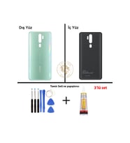 Oppo A9 2020 Vanilya Nane Uyumlu Arka Kapak + Yapıştırıcı ve Vida Seti Arka Cam Batarya Pil Kapağı
