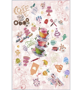 Eliana Home Baskılı, Yıkanabilir Kaymaz Taban Mutfak Halısı LNA2033-HT776 100x150 cm (Pembe)