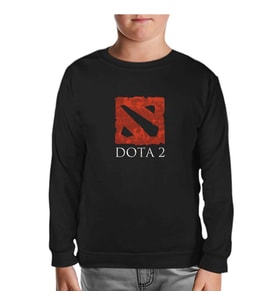 Dota 2 - Logo2 Siyah Çocuk Sweatshirt