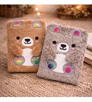 Sevimli Peluş Çizgili Defter