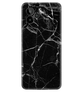 General Mobile GM 24 Pro Kılıf Resimli Desenli Baskılı Silikon Fragile Black Mermer 1378