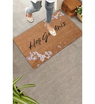 Valerine Life Pembe Kiraz Çiçekleri Hoş Geldiniz Kapı Önü Paspası 45x70cm