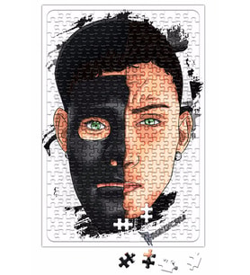 Metade Mascara Metade Rosto Brunıncdr Puzzle 240 Parça Yapboz