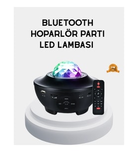 Mey İthalat® LED Yıldızlı Projektör Galaxy Modlu Renk ve Parlaklık Ayarlı Gece Lambası