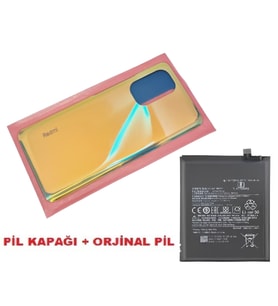 Tkgz Xiaomi POCO F3 Arka Kapak Batarya Kapağı + PİL (CAM) GOLD
