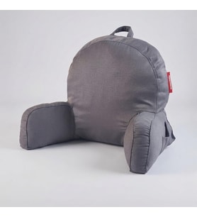 Kolçaklı Okuma Yastığı Sırt Minderi TV İzleme Yastığı Bel Destek Ergonomik Fermuarlı Yastık (Antrasit)