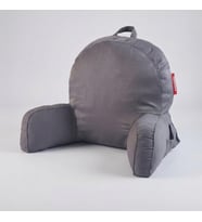 Kolçaklı Okuma Yastığı Sırt Minderi TV İzleme Yastığı Bel Destek Ergonomik Fermuarlı Yastık (Antrasit)