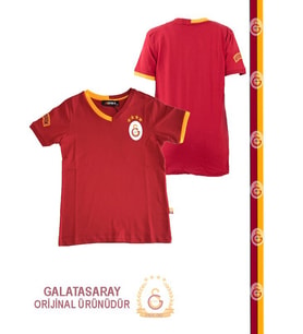 Galatasaray Çocuk Lisanslı  Kırmızı Tshirt 