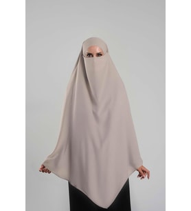 Sütlü Kahve Pratik Hazır Geçmeli Tesettür Eşarp Krep Bağcıklı Sufle Hijab 2313_26