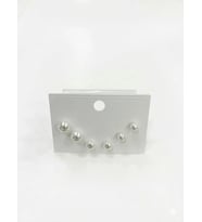 İnci ( İğne Kısmı Rodyum Kaplama ) Zirkon Taşlı Pirinç Altılı Kombin Küpe - Kp00656