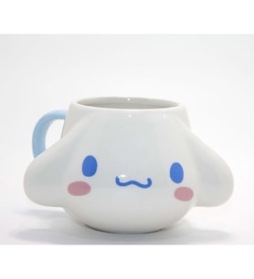 Porselen Cinnamoroll Tasarım Kupa Bardak  (Siyah - Beyaz)