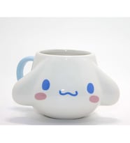 Porselen Cinnamoroll Tasarım Kupa Bardak  (Siyah - Beyaz)