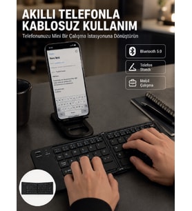 Taşınabilir Katlanabilir Bluetooth Klye iOS Android Windows Uyumlu