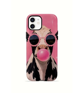 iPhone 12 Vorian Çift Katmanlı MagSafe Kılıf Bubblegum Cow