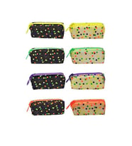 Unicus Big Zip Neon Puantiyeli Şeffaf Kalem Kutu UNCS-950