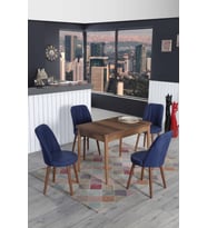 4 Kişilik Sabit Masa Sandalye Takımı Mutfak Masası 70x110 Masa Takımı