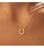 Kişiye Özel Şık At Nalı Kolye 925K Gümüş (Gold)