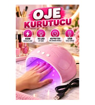 45W UV LED Oje Kurutma Makinesi – 15 LED, 60/90/120 Sn Zaman Ayarlı, USB