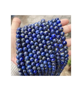 A+ KALİTE  Lapis Lazuli Doğal Taş Dizi Boncuk > Sertifikalı + MİSİNA HEDİYELİ
