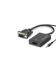 Vga To Hdmi Dişi Ses Çıkışlı Görüntü Dönüştürücü 1080P - Siyah Hdx7874