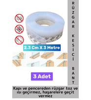 Premium Kapı Altı Pencere Rüzgar Toz Isı Böcek Haşere Önleyen Rüzgar Kesici Bant 3 Metre 3 Adet