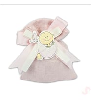 Lavantalı Keten Kese 11cm x 10cm - Pembe, 1 Adet