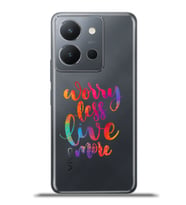 Vivo Y36 Kapak HD Renkli Dizayn Silikon Kılıf - Worry Less