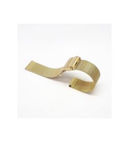 20mm Sarı Gold Renk Hasır İnce Örgü Çelik Kaplama Metal Saat Kordonu