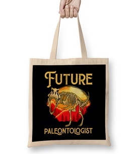 Future Paleontologist Dinosaur Obsessed Dinosaurs Bez Çanta Uzun Saplı