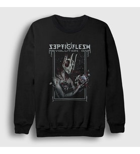 Presmono Unisex Siyah Revolution Septicflesh Sweatshirt 172853tt