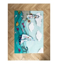 MEKTA HOME BEBEK VE ÇOCUK ODASI Deniz Feneri ve Yelken Desenli Halı