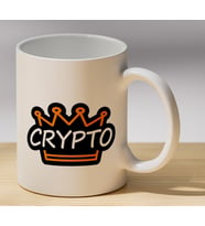 Crypto Taç Logolu Kupa - Kripto Para Severlere Hediye Kahve Kupası