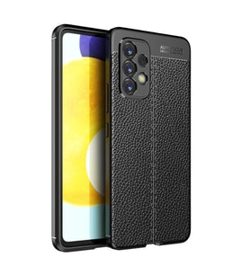 Galaxy A53 5G Kılıf Zore Niss Deri Desenli Silikon Kılıf (Siyah)