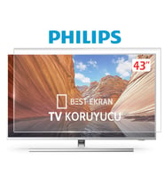Philips 43PUS9000 tv Ekran koruyucu - Philips 43" inç 108cm Ambilight Kırılmaz Tv Ekran koruyucu