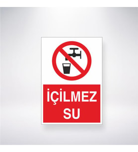 İçilmez Su 21x28 Arkası Yapışkanlı Levha