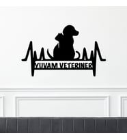 Veteriner Kliniği Kedi - Köpek Kişiye Özel Dekoratif Tablo