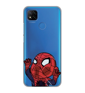 Redmi 9C / Redmi 10A Uyumlu Örümcek Adam Desenli Şeffaf Telefon Kılıfı