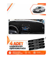 HYUNDAİ ELANTRA (2007-2011) Uyumlu Ön Torpido Koruma Kılıfı Halısı - Siyah