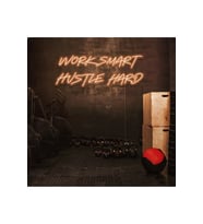 WORK SMART HUSTLE HARD Yazılı Neon Tabela
