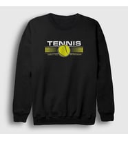 Presmono Unisex Siyah Court Spor Tennis Tenis Sweatshirt 331811tt